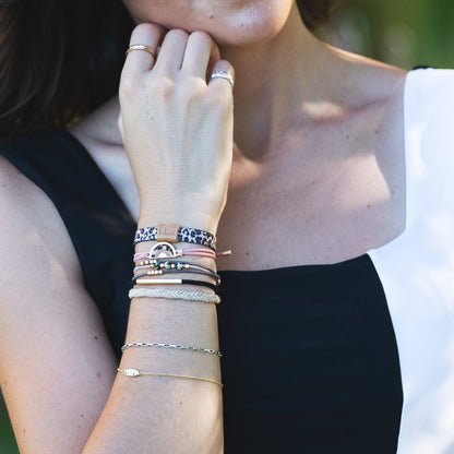 "Wild" Animal Print with Pink Accent Hair Tie Bracelets