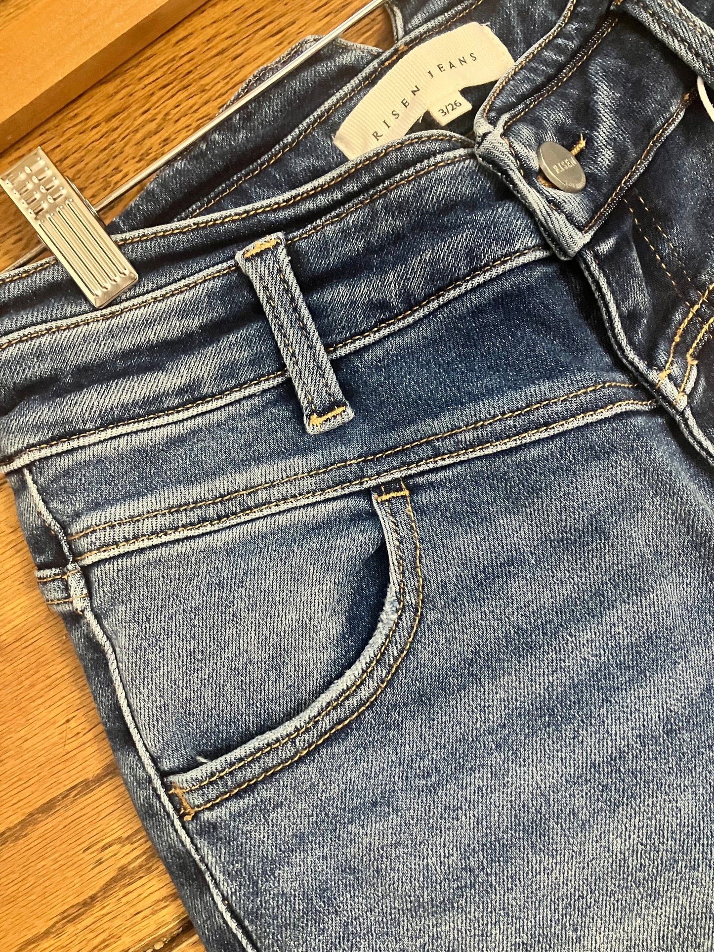 Bootcut Jeans with Detailed Yoke 34" Inseam