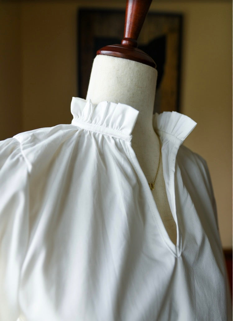 Ruffled Neck Blouse