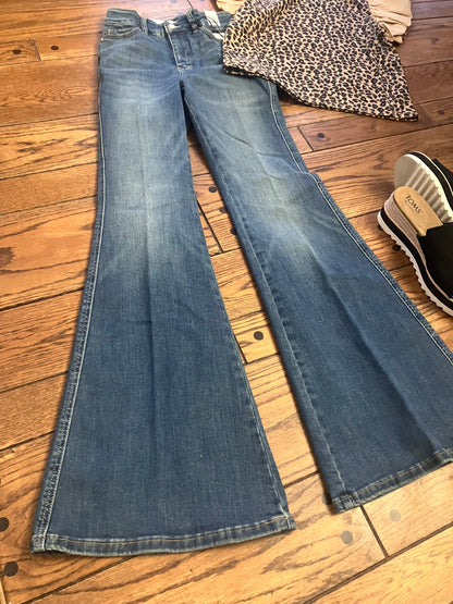Judy Blue Double Button Flare 33" Inseam