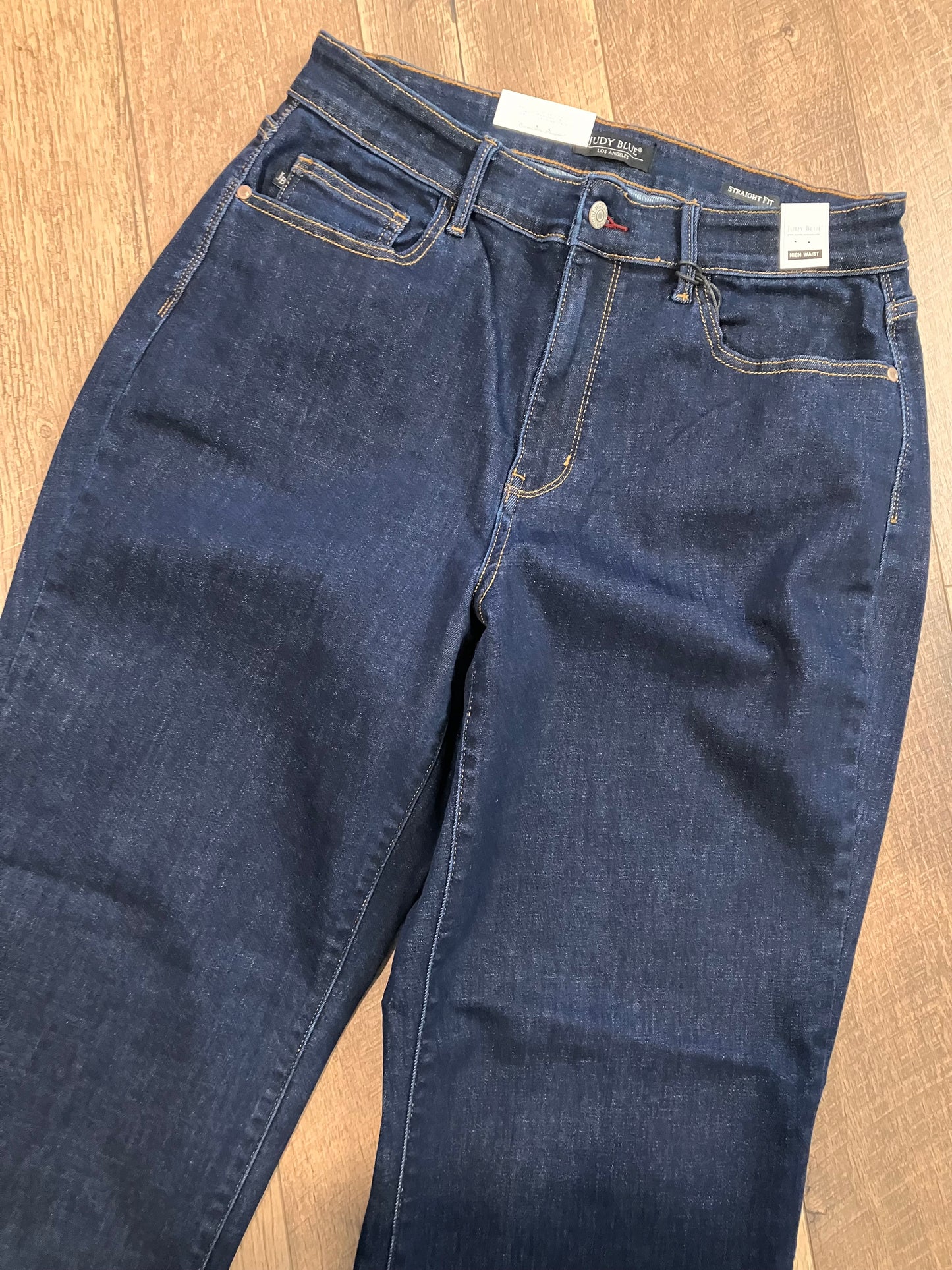 Judy Blue Vintage Detail Straight Jeans Plus