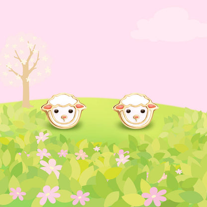 Lovely Lamb Cutie Stud Earrings