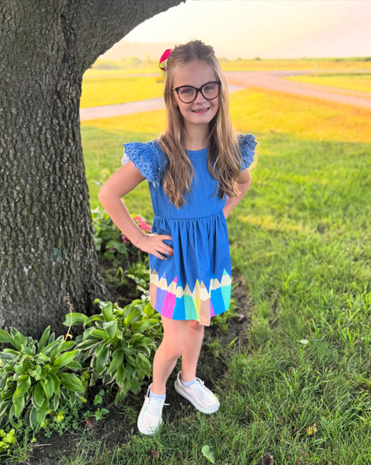 Girls School Days Denim Dress