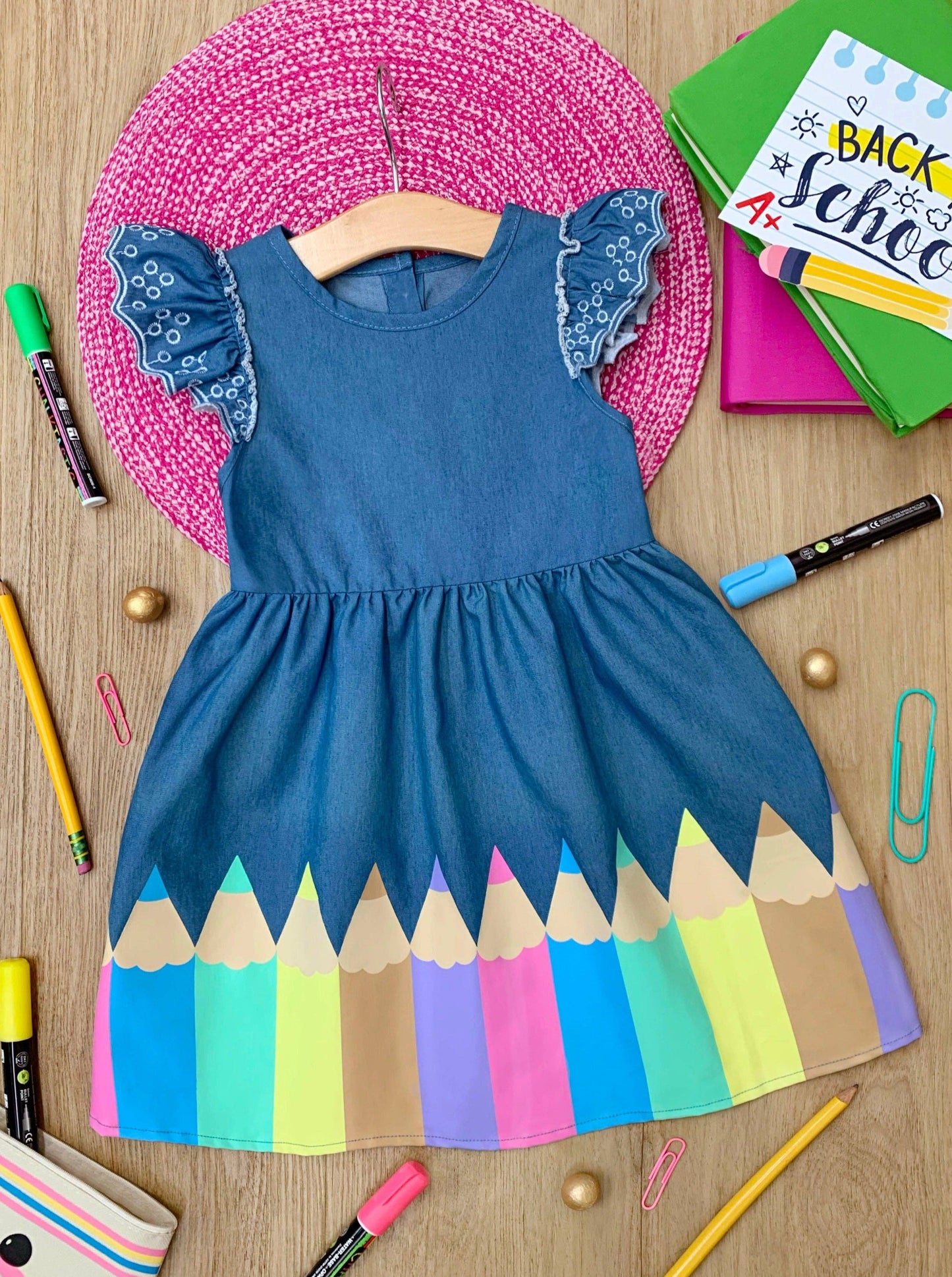 Girls School Days Denim Dress