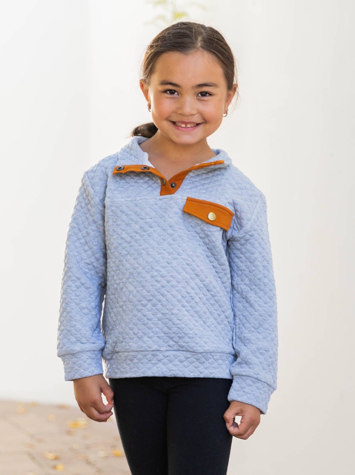 Little Girls Quilted Pullover