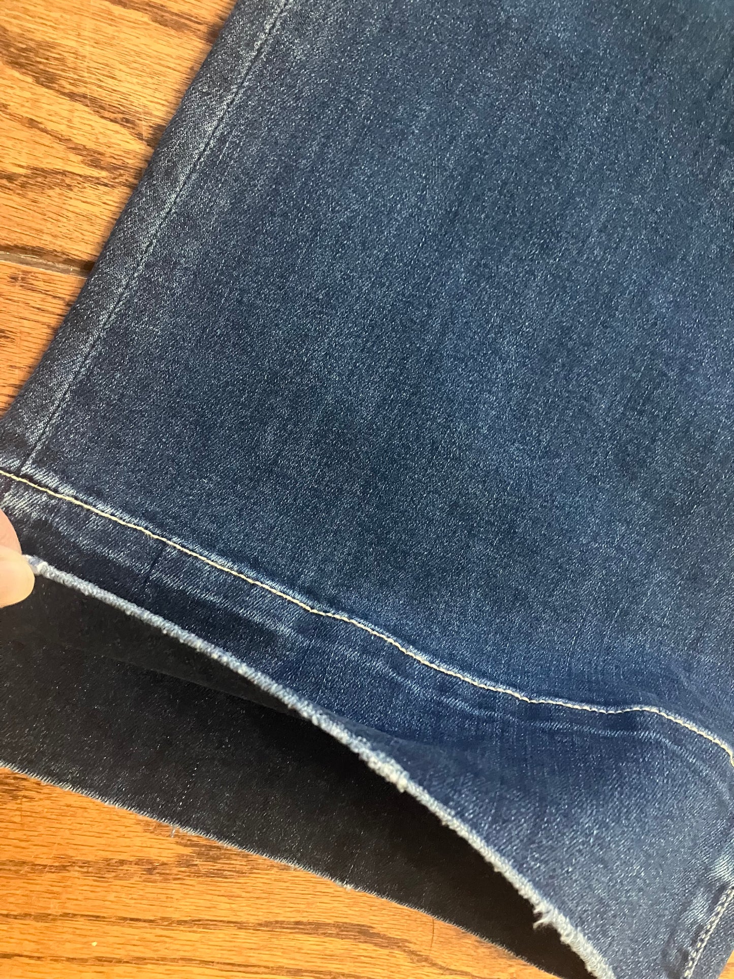 Seamless Waistband Trouser Hem Flares Inseam 33.5"