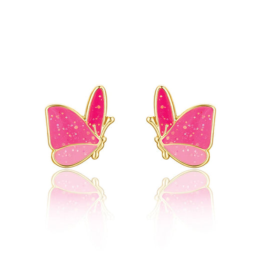 Glitter Butterfly Cutie Stud Earrings