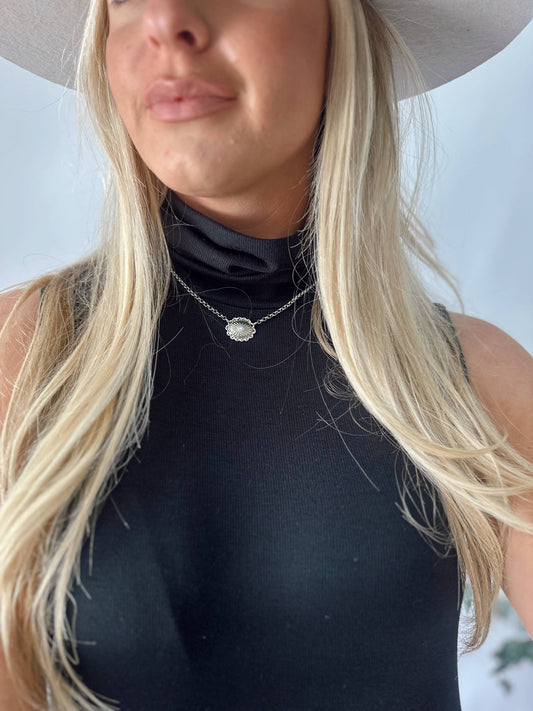 18K Gold Plated Dainty Concho Necklace