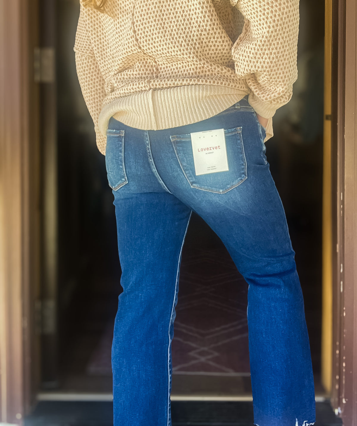 Mid Rise Dark Wash Bootcut Jeans 27.5" Inseam