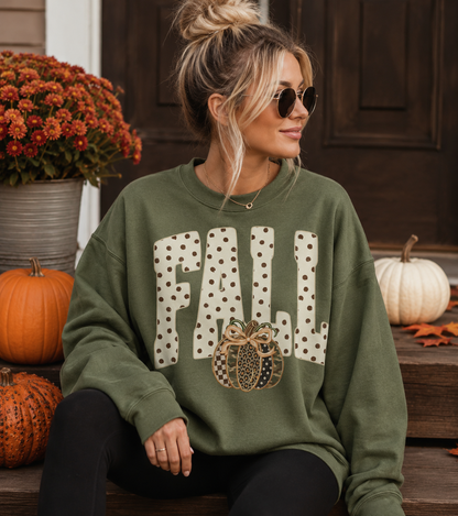 Fall Polka Dots Graphic Sweatshirt