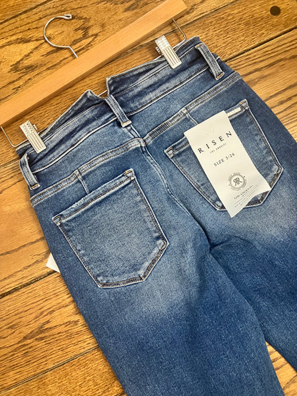 Bootcut Jeans with Detailed Yoke 34" Inseam