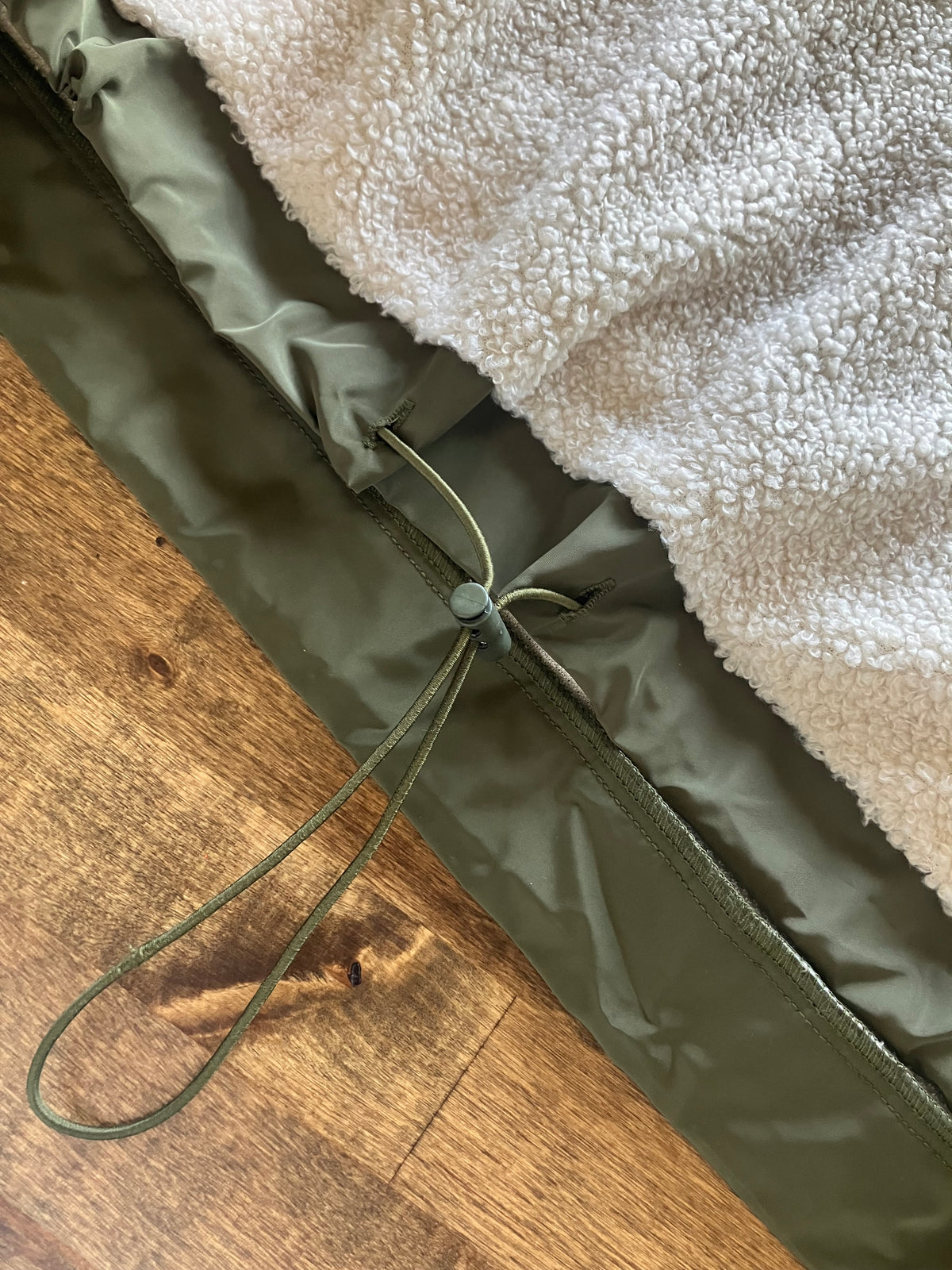 Brushcreek Oatmeal & Olive Color-Block Sherpa Pullover