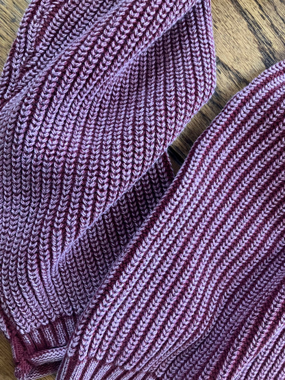 Washed Ribbed Henley Pullover Sweater