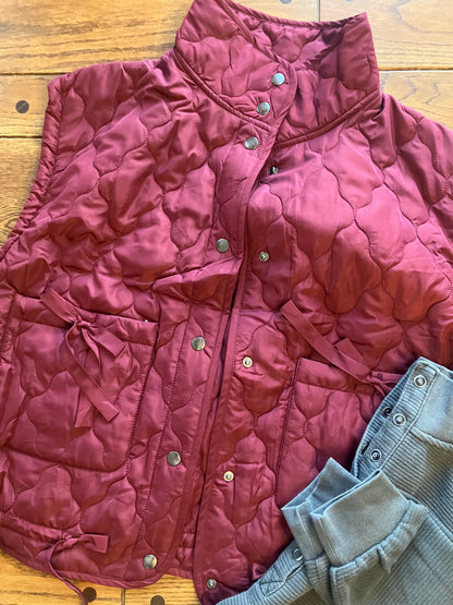Wine & Bow Vest
