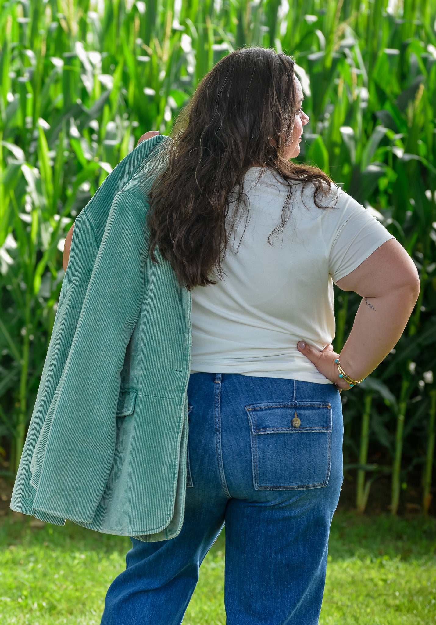 Fiona High Rise Crop Utility Jeans Plus