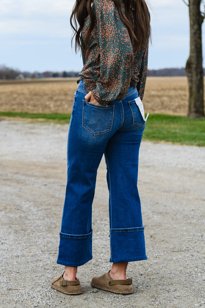 Andy Cuff Button Detail Denim