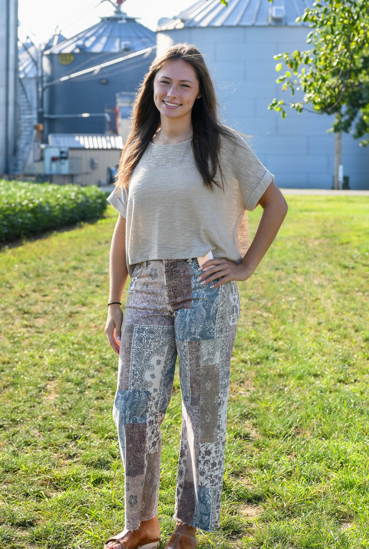 Paisley Patchwork Ankle Denim