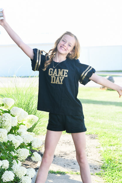 Girls Gameday Varsity Stripe Tee