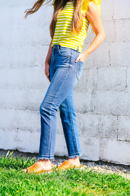 Janica Crop Straight Jeans