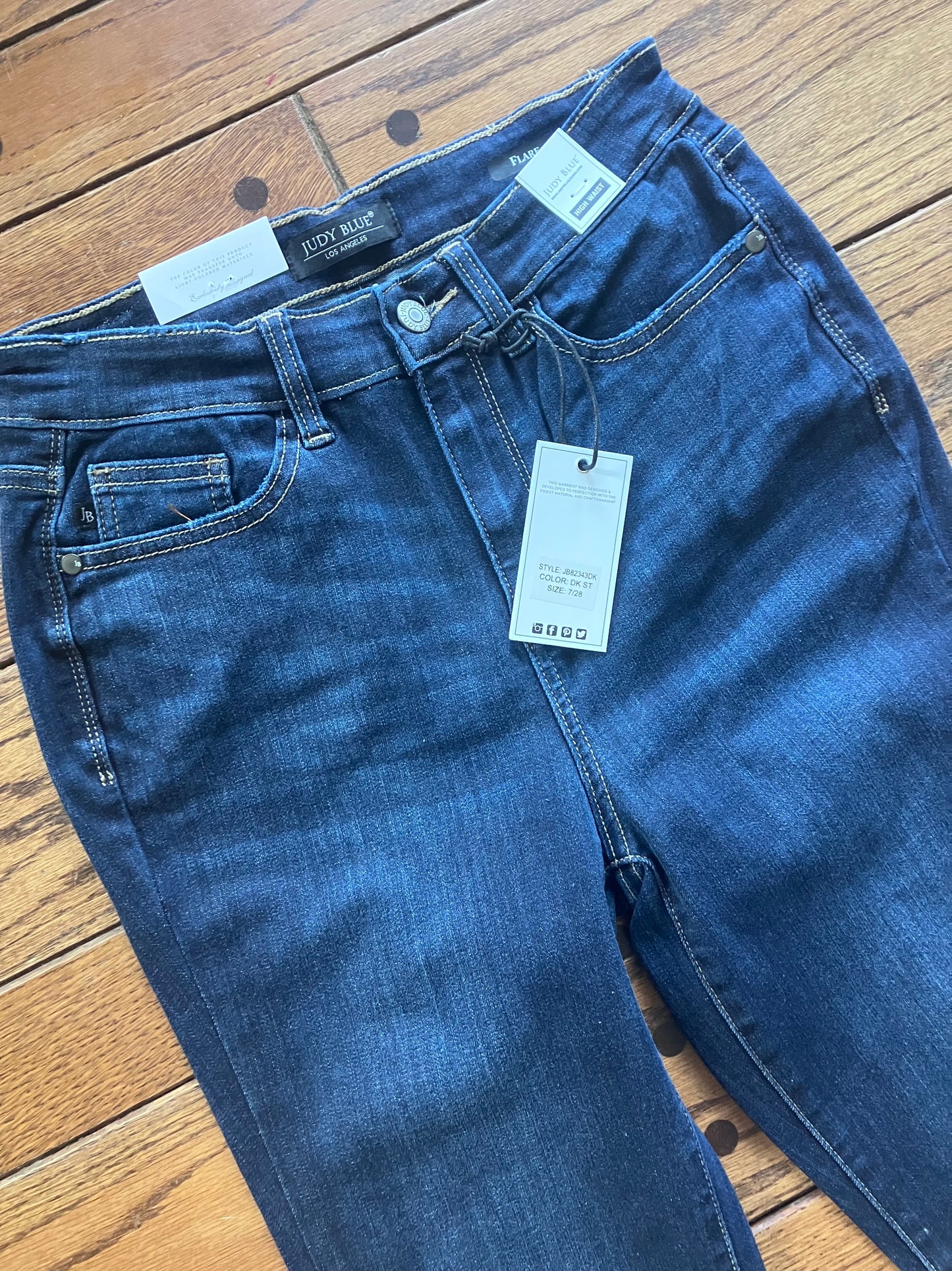 Judy Blue High Waist Raw Hem Flare