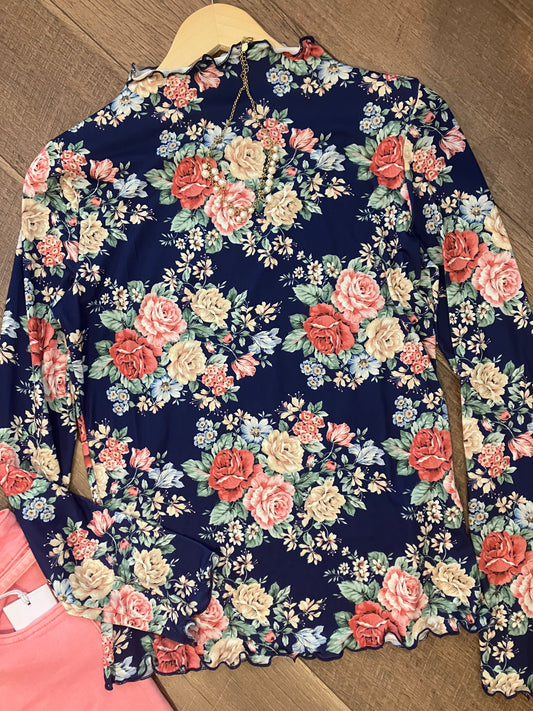Navy Floral