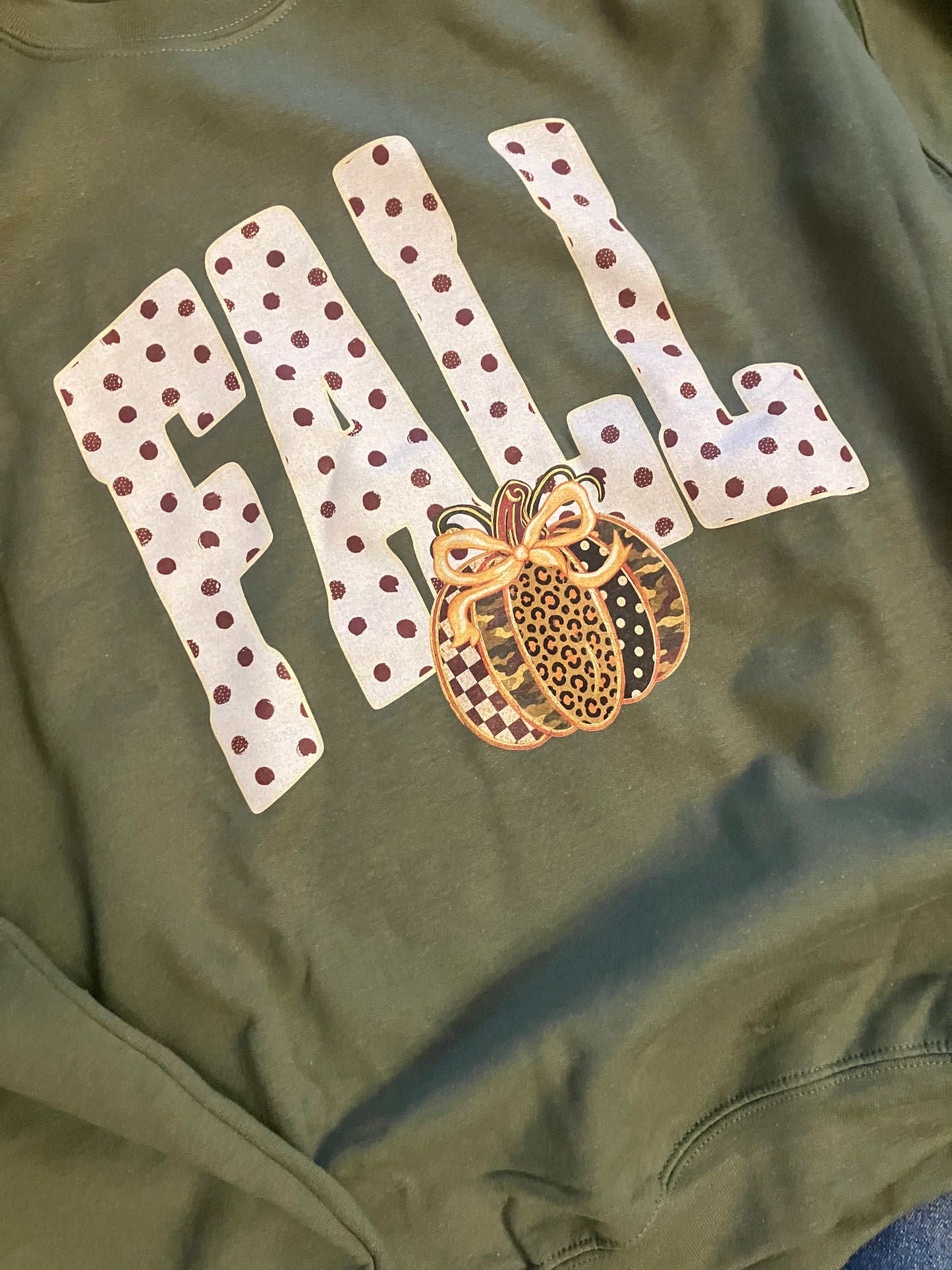 Fall Polka Dots Graphic Sweatshirt