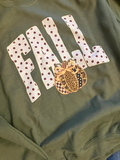 Fall Polka Dots Graphic Sweatshirt
