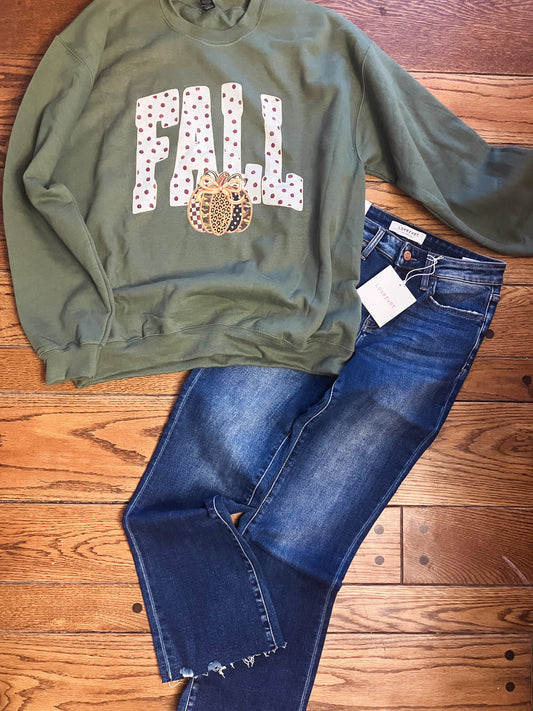 Fall Polka Dots Graphic Sweatshirt