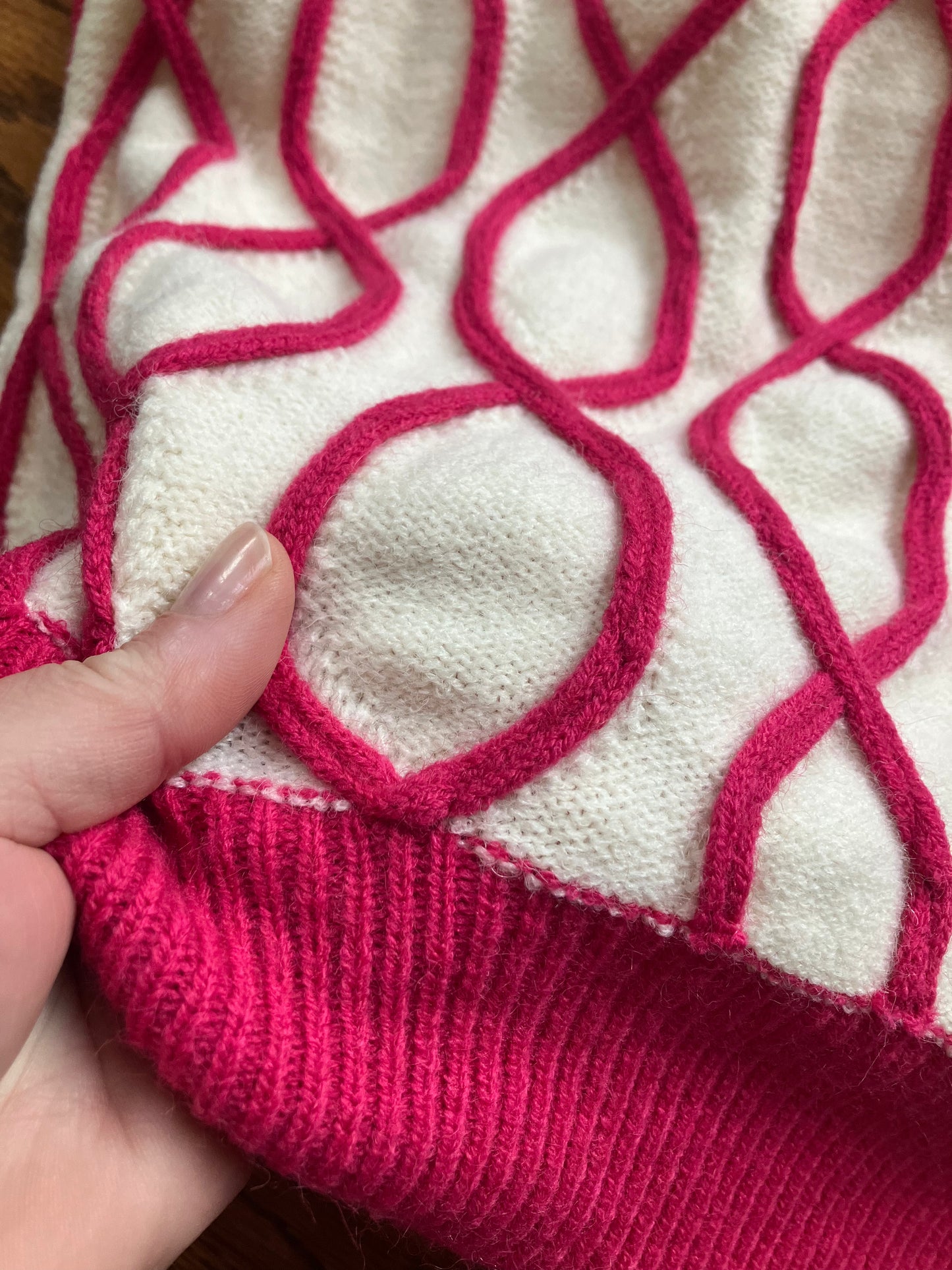 Barbie, Let's Go Party Contrast Ruffle Cable Knit Top