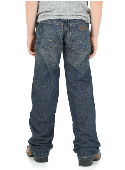 BOYS WRANGLER RETRO RELAXED BOOTCUT JEANS - Farm Wife Threads, Denim Jeans, Boot Cut Pants for Boys, Kids Wrangler