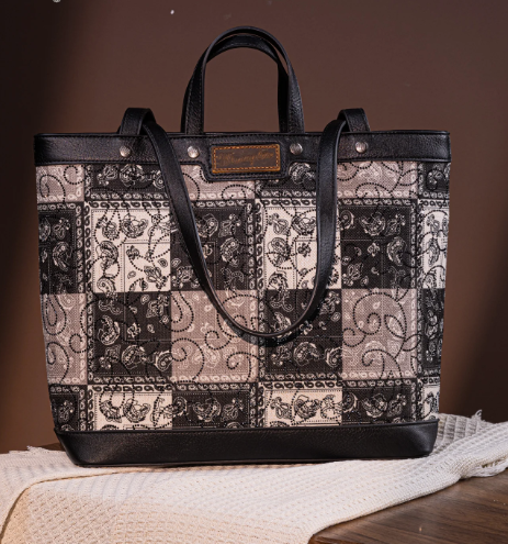 Wrangler Paisley Pattern Dual Sided Print Tote