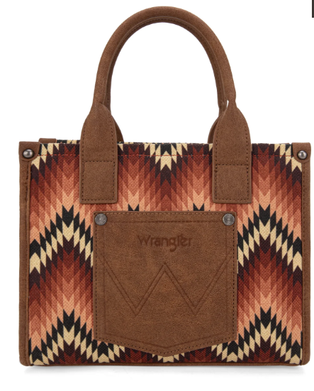 Wrangler Southwestern Pattern Dual Sided Print Tote/Crossbody