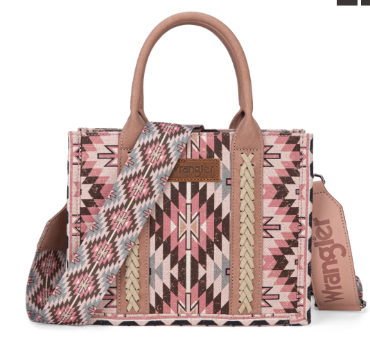 Wrangler Southwestern Pattern Dual Sided Print -Tote/Crossbody