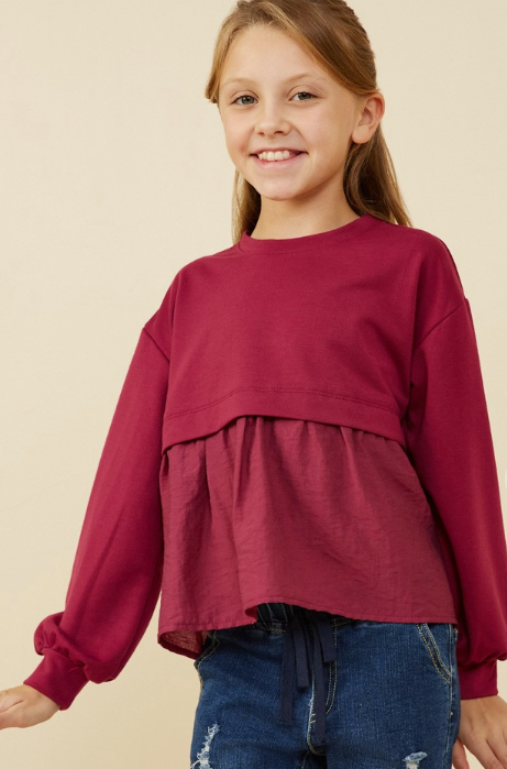 Girl's Layered Berry Top