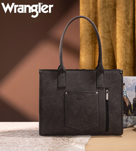 Wrangler Tooled Aztec Pattern Print Concealed Carry Large Tote