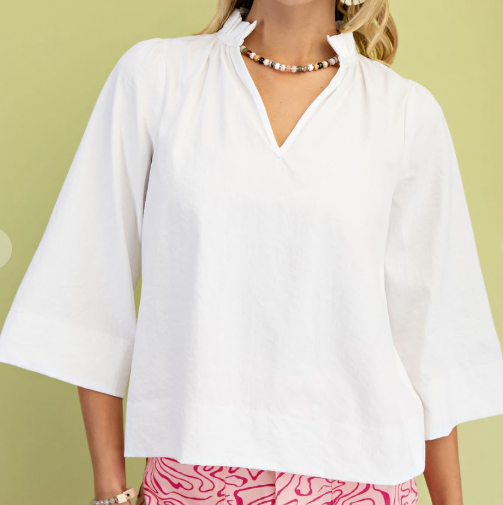 Ruffled Neck Blouse
