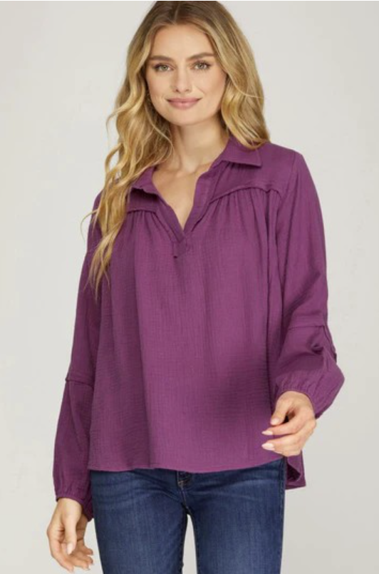 Lyla Plum Top