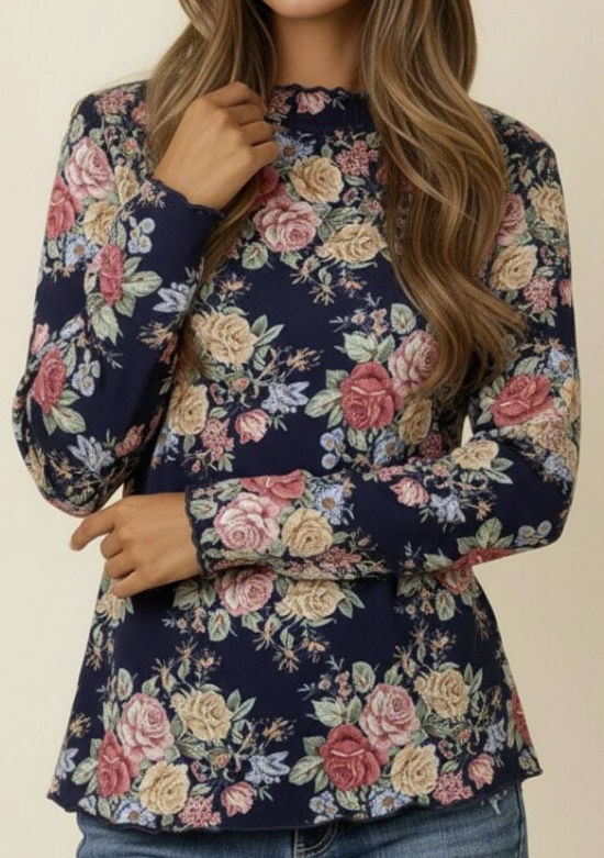 Navy Floral