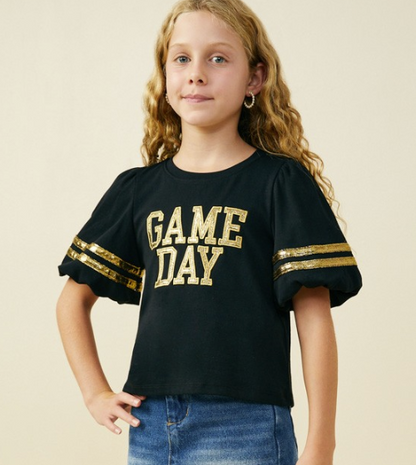 Girls Gameday Varsity Stripe Tee