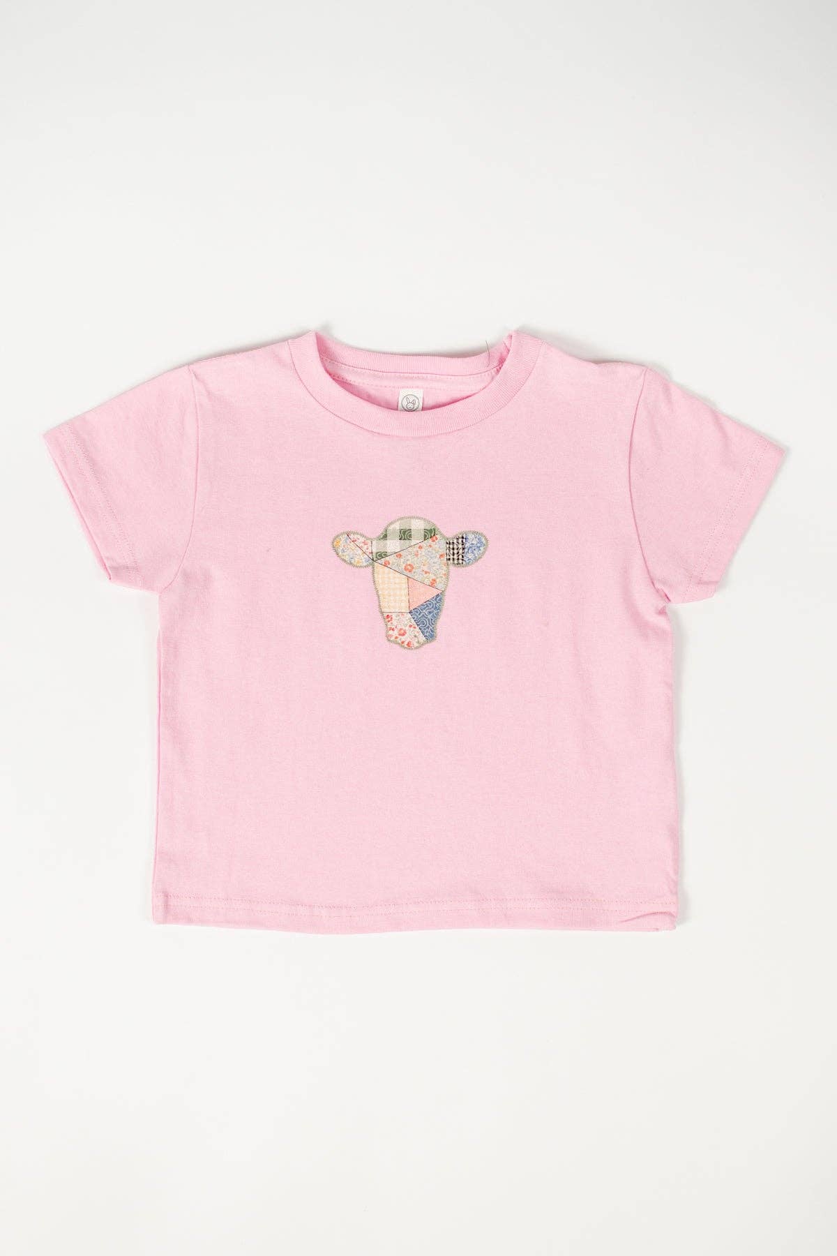Girls Patchwork Cow Graphic Tee