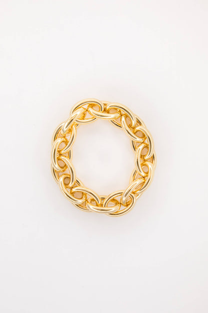 18K Gold Plated Chunky Chain Stretch Bracelet
