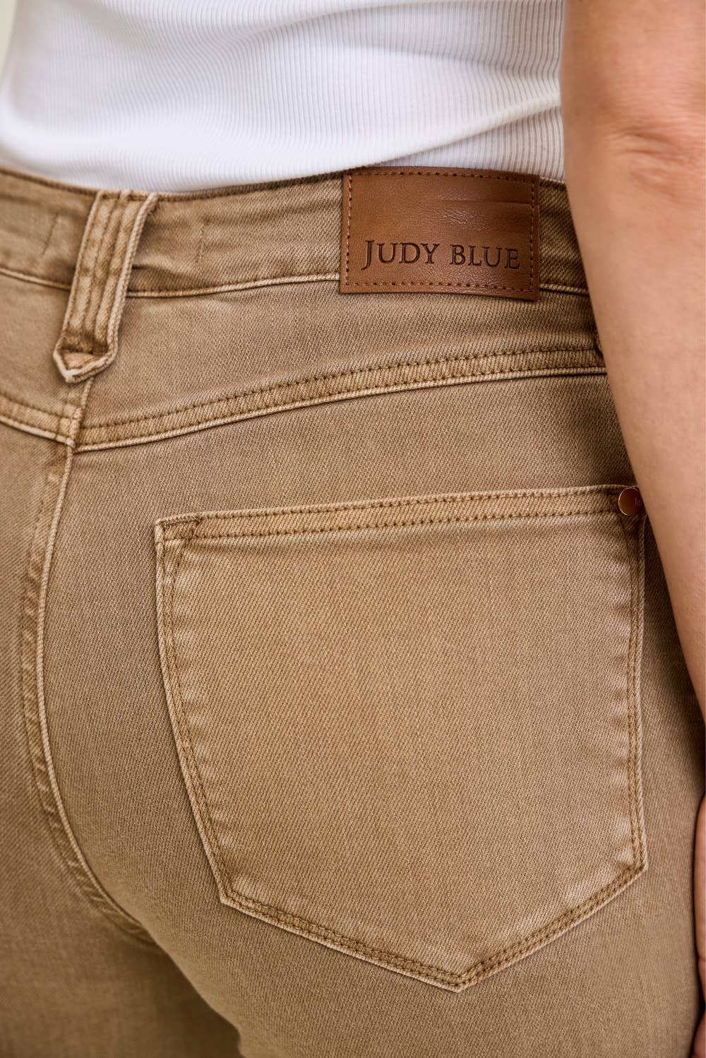 Judy Blue Vintage Front Yoke Tan Pants