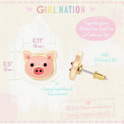 Precious Pig Cutie Stud Earrings