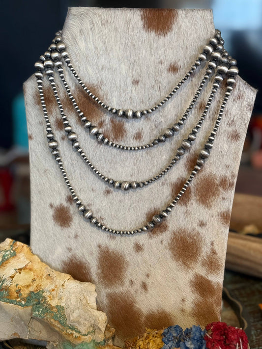 Graduated Sterling Pearls 18"