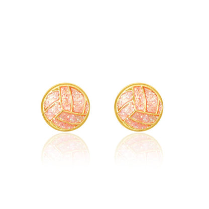 Glitter Volleyball Cutie Stud Earrings