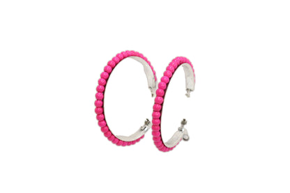 Pink Hoop with Silver Trim