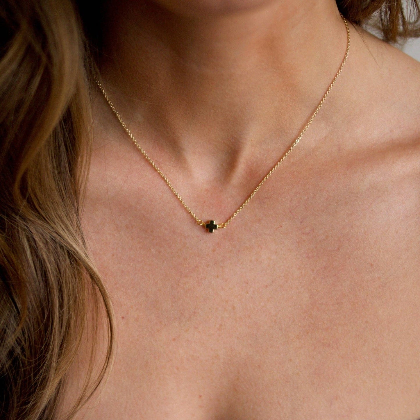 Dainty Heart & Cross Necklace