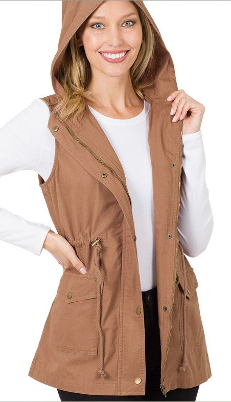 Cocoa Hooded Vest