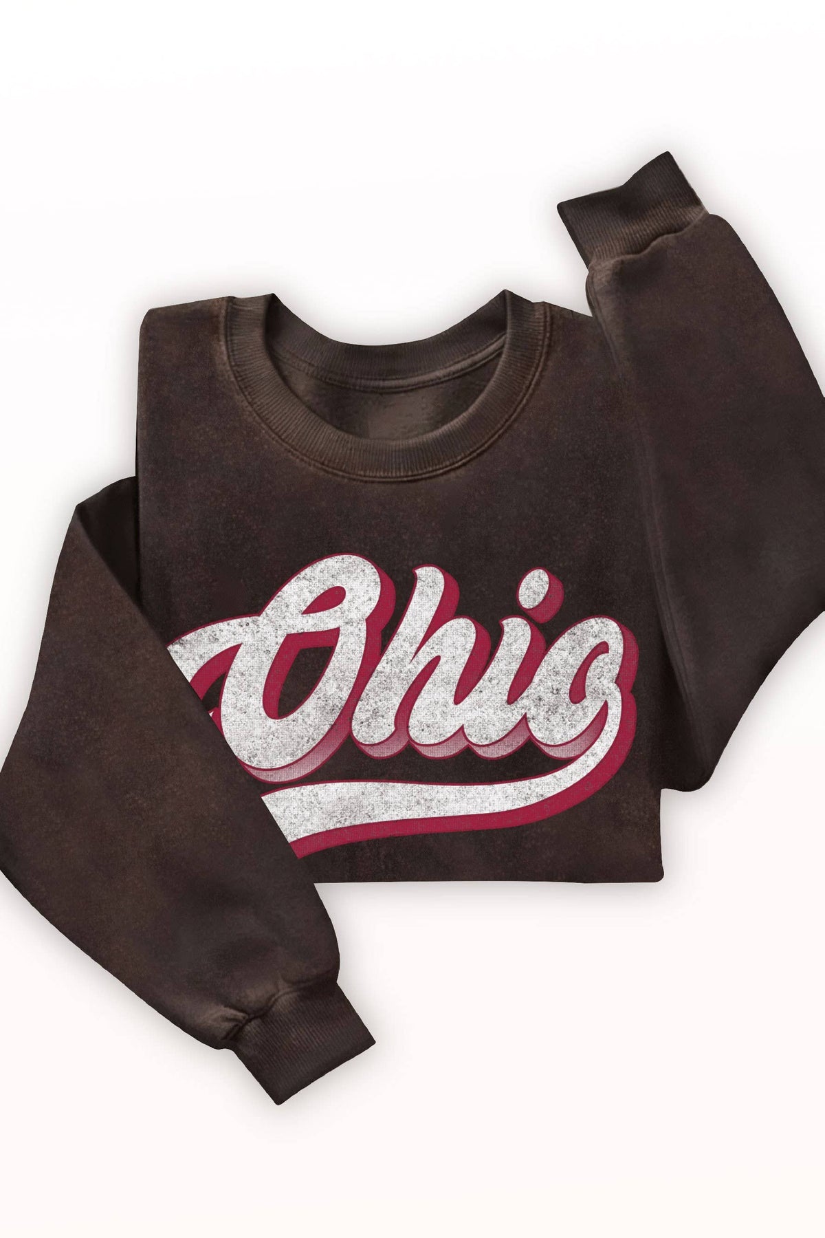 Ohio Brown Mineral Wash Graphic Sweatshirt