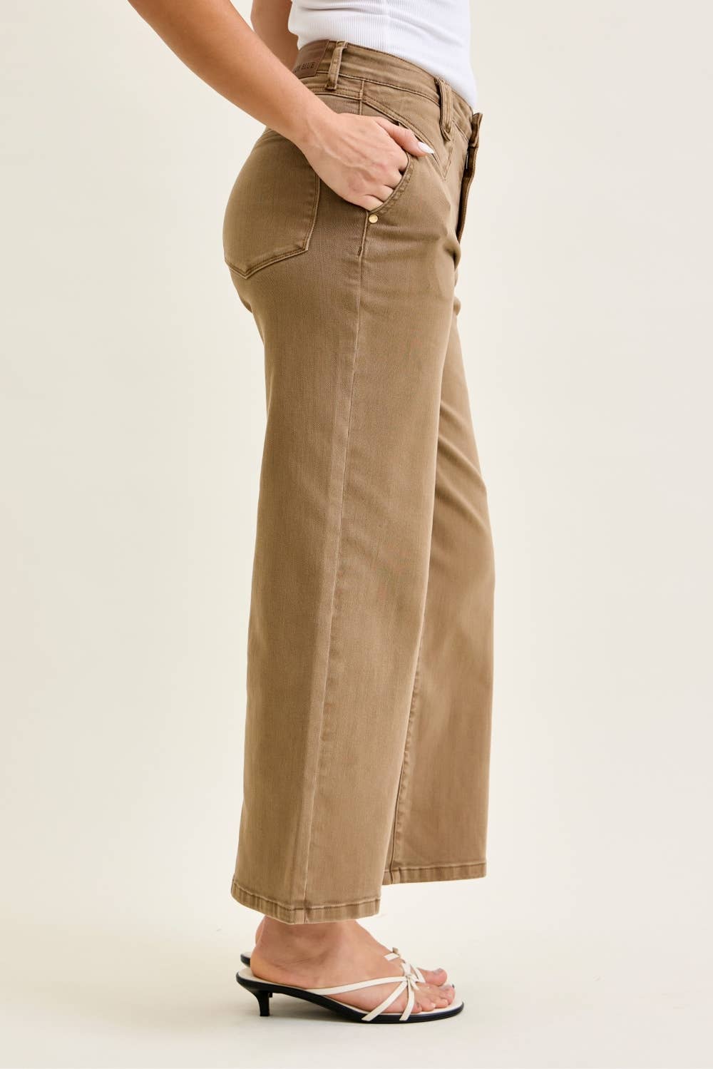 Judy Blue Vintage Front Yoke Tan Pants